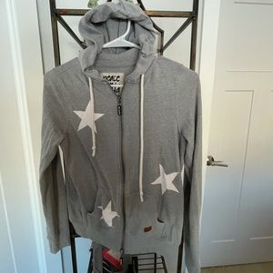 Peace, Love, World star zip-up hoodie